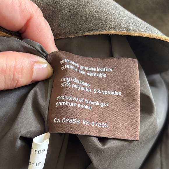 Danier Women's Distressed Brown Leather A-Line Skirt - Picture 12 of 13